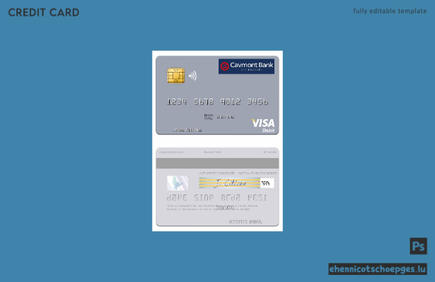 Beispielvorschau der Visa-Debitkarte der Zambia Cavmont Bank